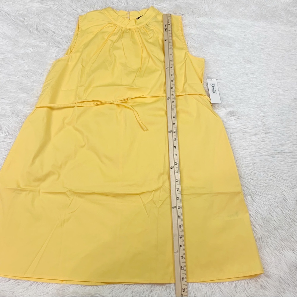 Donna Morgan Sleeveless Stretch Cotton Trapeze Dress Snapdragon yelloe - Picture 3 of 10